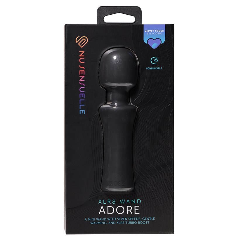 Nu Sensuelle Adore XLR8 Wand with Heat-Black